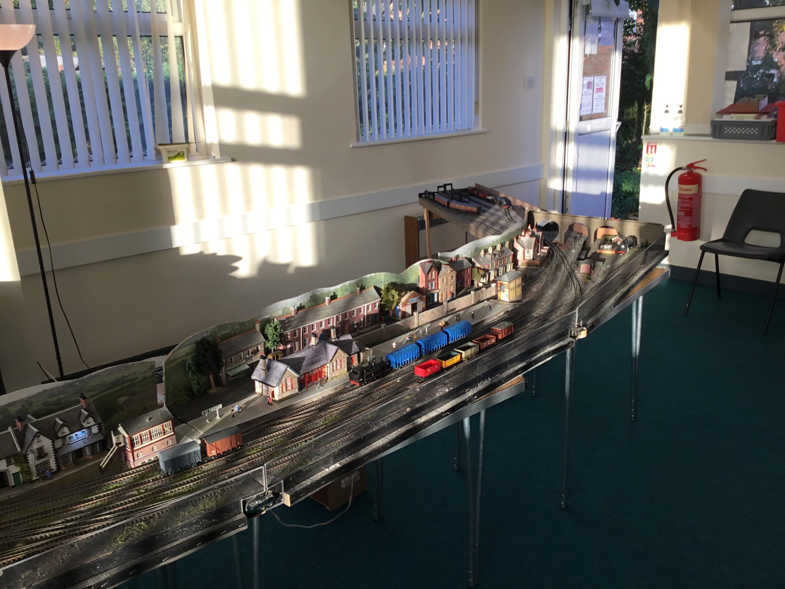 Fox Kirkham layout - view of station and main running section